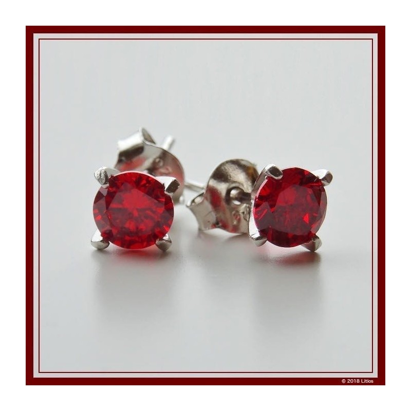 Earrings Red Diamond