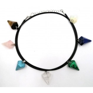 Pendente facetado com Cord