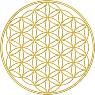 Pegatina Flor de la Vida Oro 8 unidades