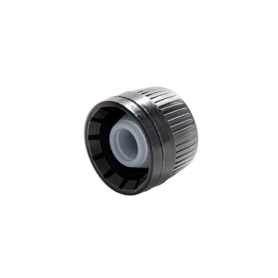 DIN28 Tap Frasco de vidro branco/preto